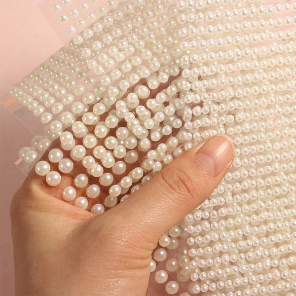 

nail art decorations white pearl eyes face temporary tattoo gems dots beauty diy body rhinestones accessories festival beige, Silver;gold