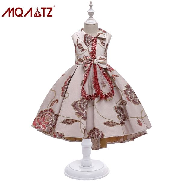 

printed pearl tuxedo full hand children's princess dress show, White;black