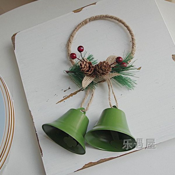 

christmas decorations produce single foreign trade iron arts baking lacquer crafts hanging decoration large double horn festival pendant