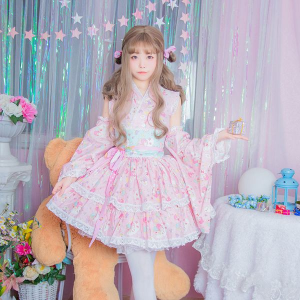 

anime costumes lolita kimono maid dress uniform outfit anime cosplay costumes halloween female party dress sets, Black