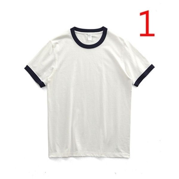 

cotton men's t-shirt solid color short-sleeved lapel simple 210420, White;black