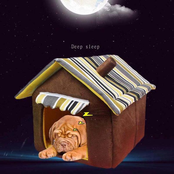 

bed for dogs dog house kennel honden mand warming fleece sleeping nest plus size removable drop cama perro kennels & pens
