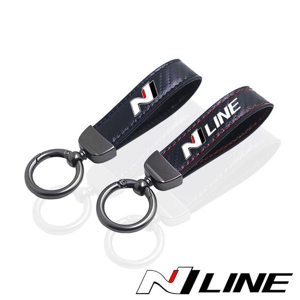 

keychains car key chain fiber keychain for hyundai n nline tucson kona sonata veloster i30 i20 elantra accessorie, Silver