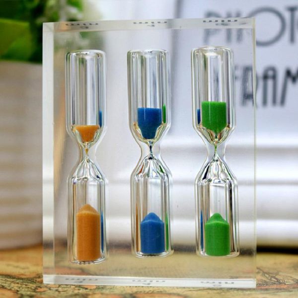 

other clocks & accessories 3 in 1 transparent acrylic sand timer 4 5 minutes colorful hourglass clock timers for home office kitchen