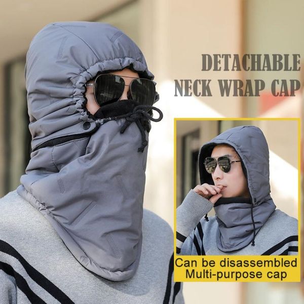

bomber hat women men thick fluffy thermal windproof face mask ear protection cap outdoor winter apparel accessories hats, Black;white