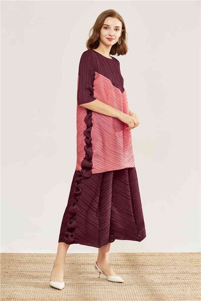 

skirts miyake summer pants plus t-shirt size indie suit 5139 aesthetic clothes, Black