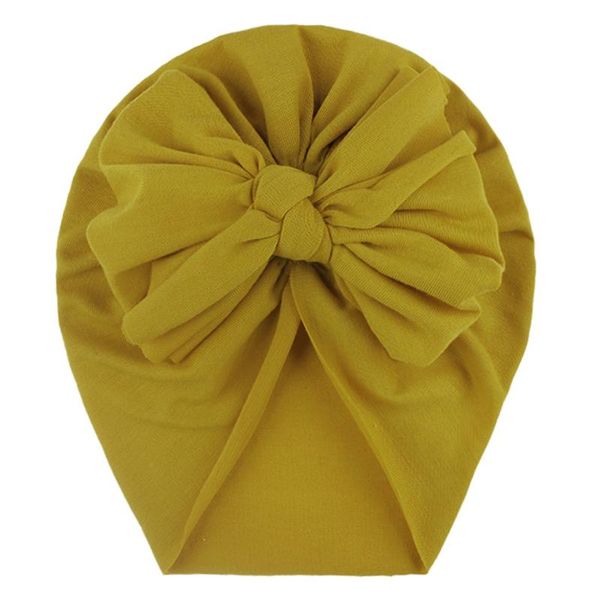 

caps & hats #5 5pcs summer toddler kids baby girls solid bow knotted hat beanie headwear accessories color, Yellow