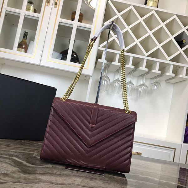 

28cm classic v shape women flaps chain handbags purses single shoulder messenger bags shopping handbag ladies clutch tote crossbody bag