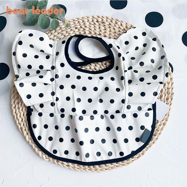 

bear leader baby girls boys casual bibs 2021 fashion toddler born polka dot burp infant kids ruffles cute accessories & cloths