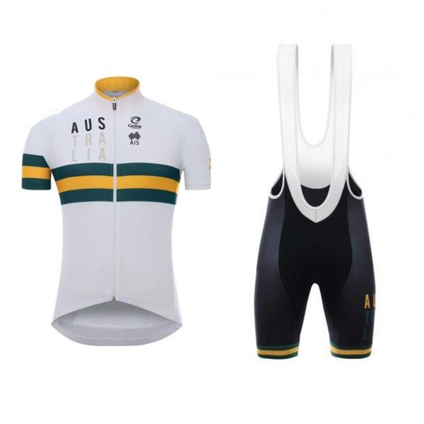 

racing sets australia cycling jersey bike country team apparel ropa de hombre white bib shorts quick dry bicycle suits, Black;blue