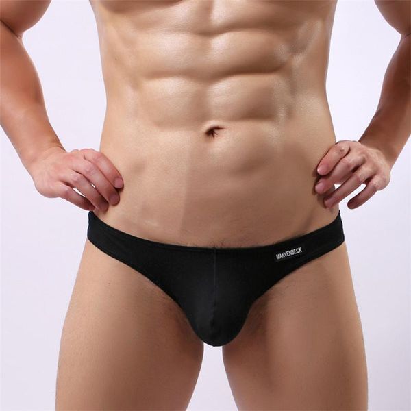 

underpants men briefs underwear thong mens low waist cotton male for gay sleepwear thongs, Black;white