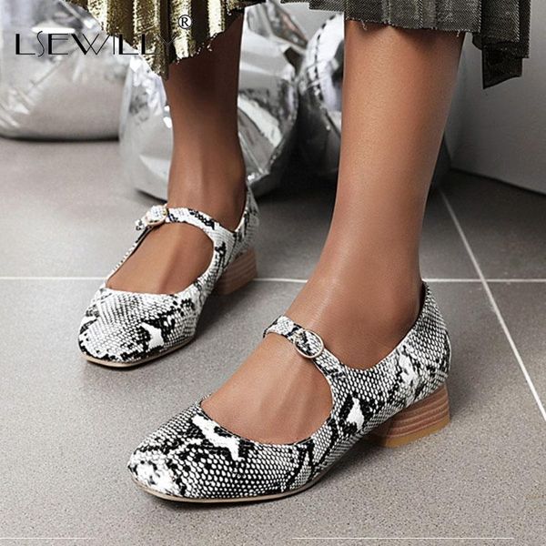 

dress shoes lsewilly snake skin women low heels pu leather casual woman ladies size 43 pumps for summer 2021 zapatillas mujer, Black