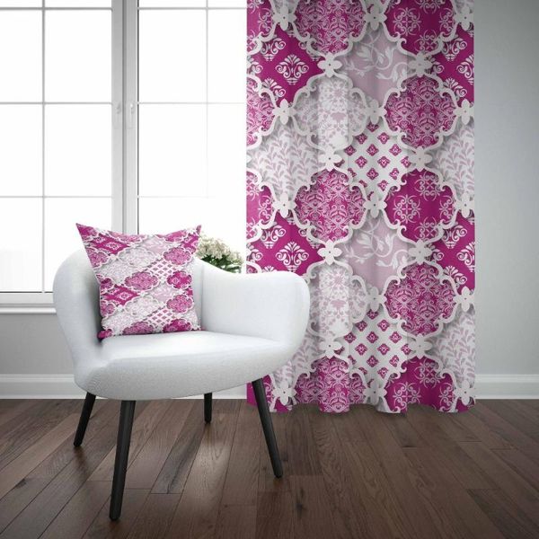 

curtain & drapes else white purple authentic frames geometric abstract 3d print living room bedroom window panel combine gift pillow case