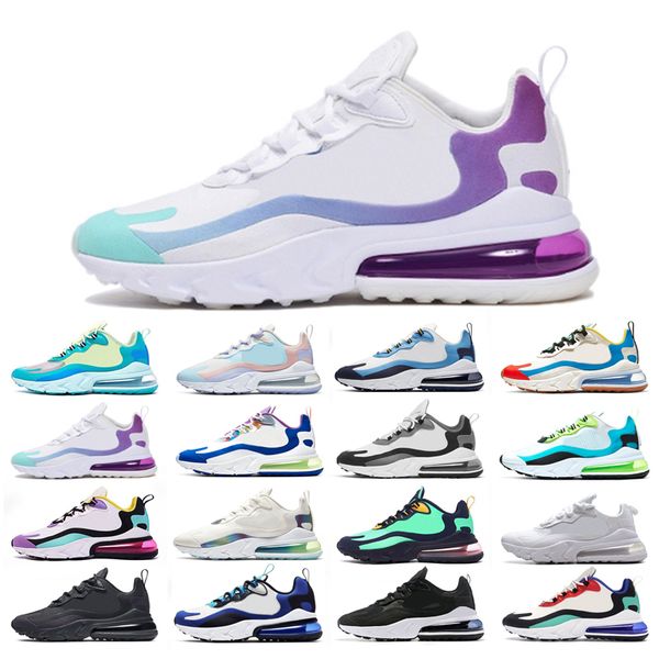 

original react running shoes man woman triple white bauhaus bubble electro green cream blue bright violet dusk purple easter size 36-45 fash
