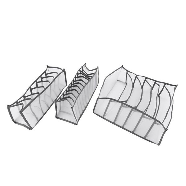 

underwear organizer drawer divider,set of 3 includes 6+7+11 cell collapsible closet cabinet storage boxes drawers