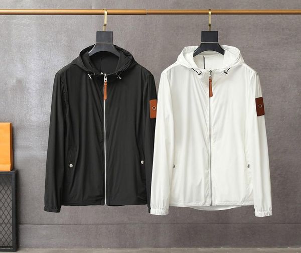 

spring and summer zipper windbreaker waterproof sunscreen comfortable versatile men women couple jacket men's jackets, Black;brown