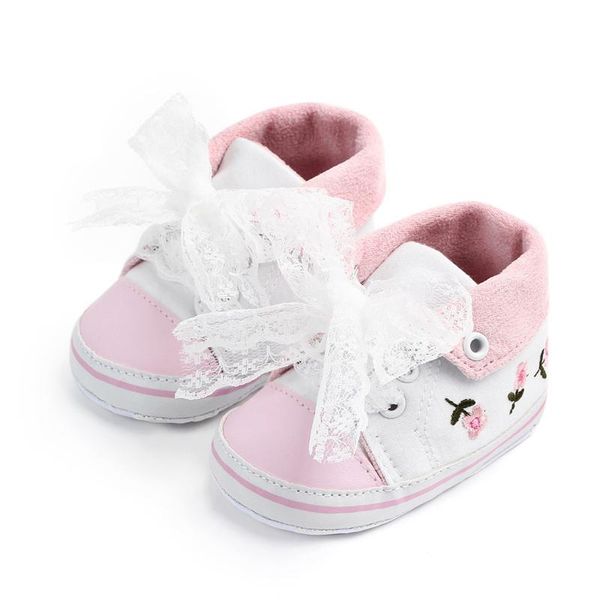 

kids shoes baby girls lace floral embroidered non-slip rubber walking first sneaker toddler buty dla dziewczynki walkers