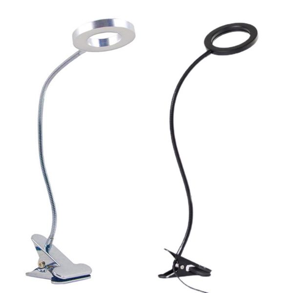 

flash heads 50la led usb desk lamp with 3 color modes eye protection, 360 Â° flexible gooseneck clamp for video conference