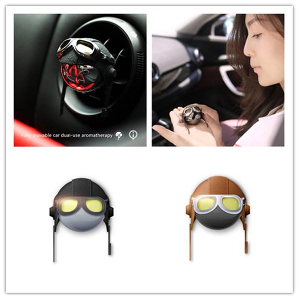 

car air freshener stainless steel + leather hanging fragrance creative airborne division design vent clip perfume