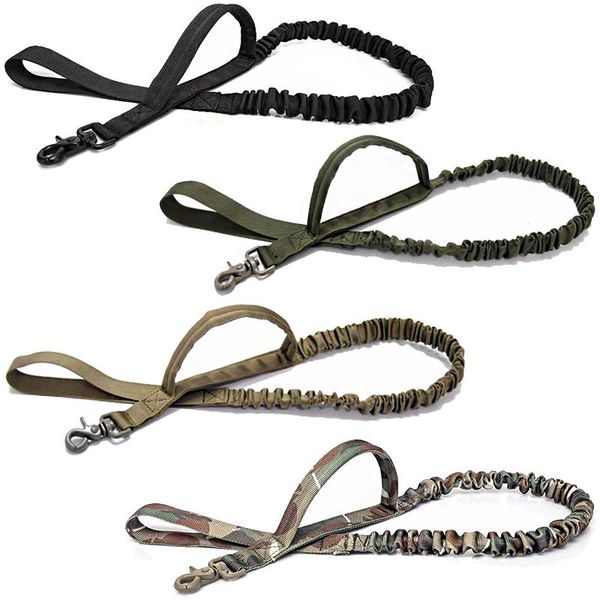 

dog collars & leashes tactical nylon bungee harness leash padded handle training pet collar for small medium large lead belt