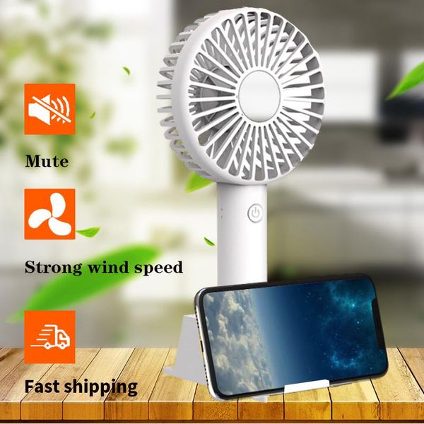 

electric fans mini fan usb charging ultra-quiet portable handheld air cooler can be used as a mobile phone holder small 5