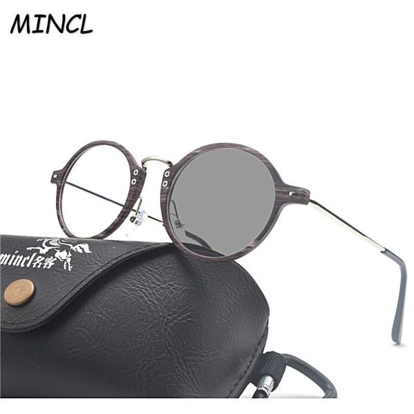 

fashion sunglasses frames round myopia pochromic finished men women eyeglasses frame with color lens sun glasses eyewear fml, Black