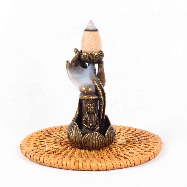

fragrance lamps ceramic creative feng shui decorations modern church backflow incense ornament holder incensario home decor by50xx
