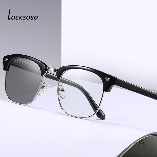 

sunglasses locksoso pochromic anti blue light glasses men women blocking uv400 fashion computer radiation, White;black