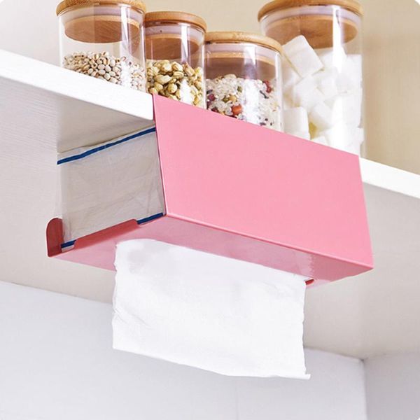 

tissue boxes & napkins no drilling iron structure box home el space saving cabinet hanging desk bathroom papers container napkin holder