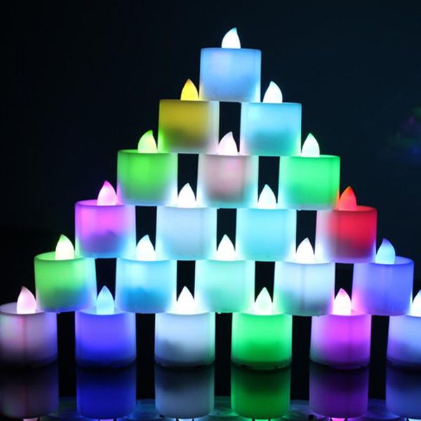 

color led changing electronic flameless candle lamp home party decor candles