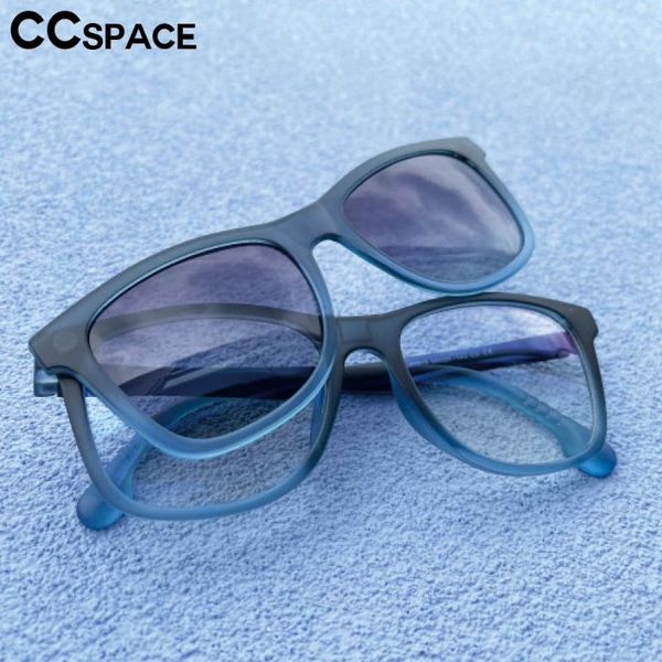 

sunglasses 53541 tr90 anti blue light glasses frames polarized with magnetic clip men women fashion computer eyeglasses, White;black