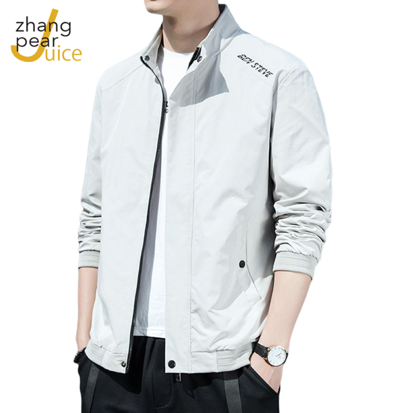 

men's jackets mens casual coats solid color sportswear stand collar slim male bomber, Black;brown