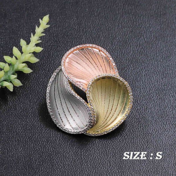 

lanyika fashion jewelry abstract geometry circle brooch pin for girls woman banquet daily micro paved zircon popular gifts, Gray