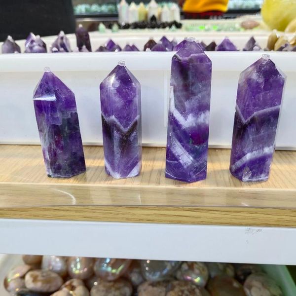 

decorative objects & figurines dream amethyst crystal polished small pillar single point for home decoration