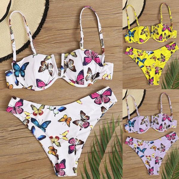 

v neck bikini swimwear women two pieces swimsuit push up set brazilian bathing suit beachwear swimming one-piece suits