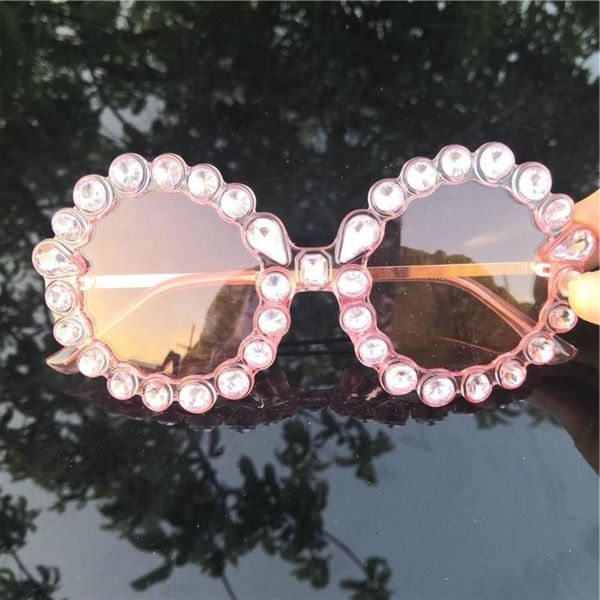 

sunglasses full crystal frame oval sunglasses for women rhinestone sun glasses female vinatge pink small alloy shades fml, Black