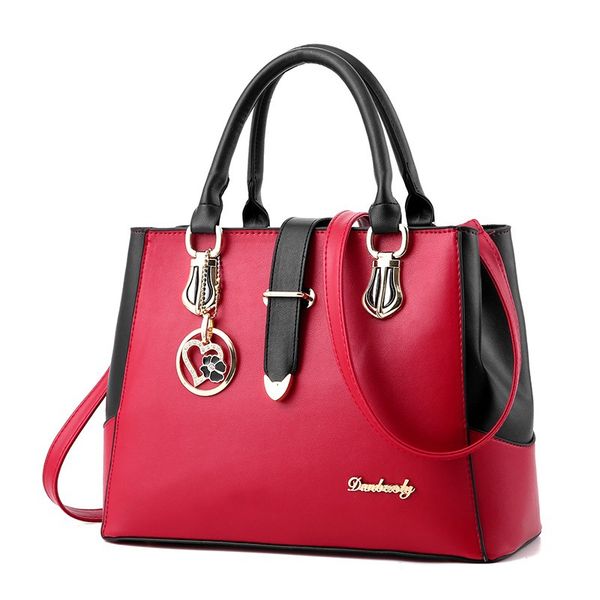 

hbp women handbags pu leather messenger bags tote fashion handle female pouch handbag purse effini red
