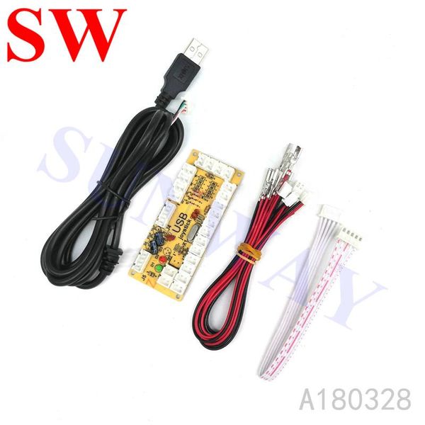 

game controllers & joysticks 2pcs/lot 2pin zero delay usb encoder pc joystick button for mame fight stick controls diy arcade kit parts