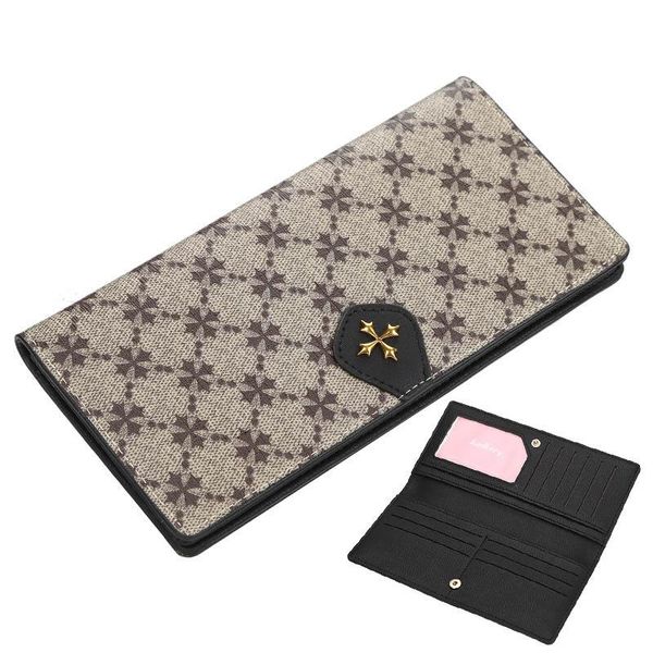 

wallets 2021 long women pu female 11 card holders brand fashion purse wallet for girls, Red;black
