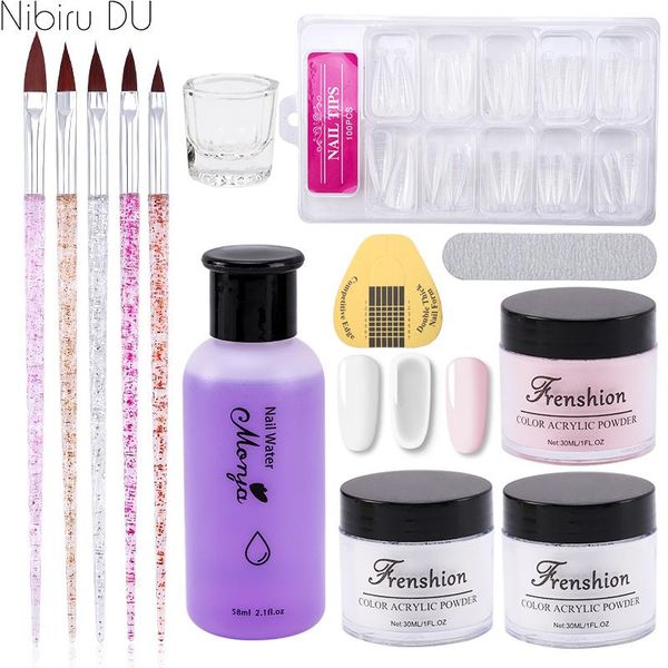 

nail art kits 30ml acrylic powder kit 58ml liquid 3d tips manicure for extension supplies professionals