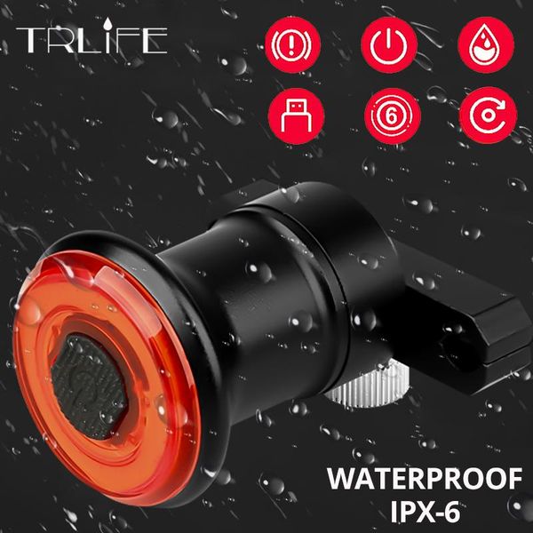

bicycle sensor taillight auto-start/smtb bike led light ipx6 waterproof cycling rear lights usb charge 24h work time