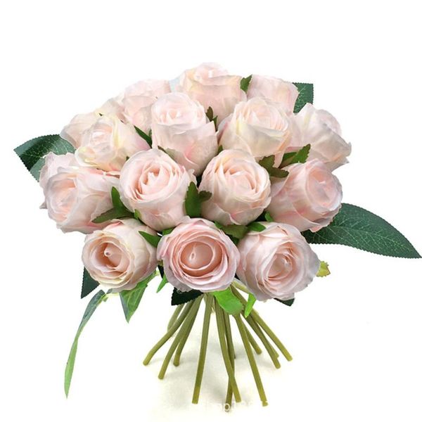 

decorative flowers & wreaths real touch fake flower 18 heads artificial rose diy bouquet decoration floral for home office wedding pography