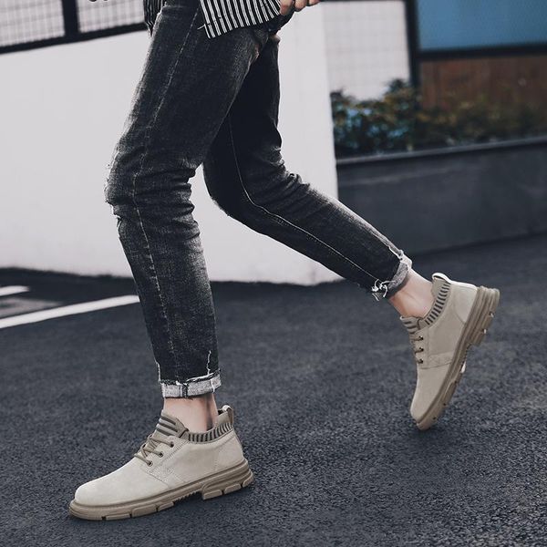 

dress shoes men's casual sneakers man men fashion mens loafers leather slip on shose sapato masculino wear spring, Black