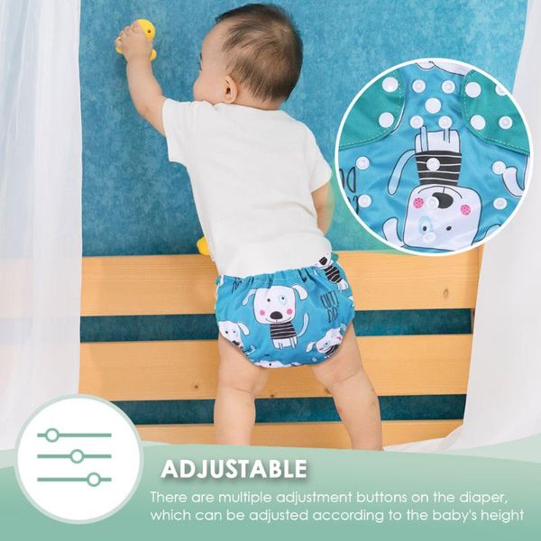

4pcs/set 0-2year washable eco-friendly cloth diaper ecological adjustable nappy reusable baby pants 3-15kg diapers