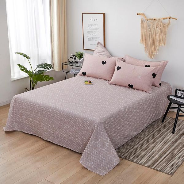 

sheets & sets 100%cotton twin full queen king size double single bed flat sheet 230*245cm bedding bedroom 1pcs bedclothes home textiles el