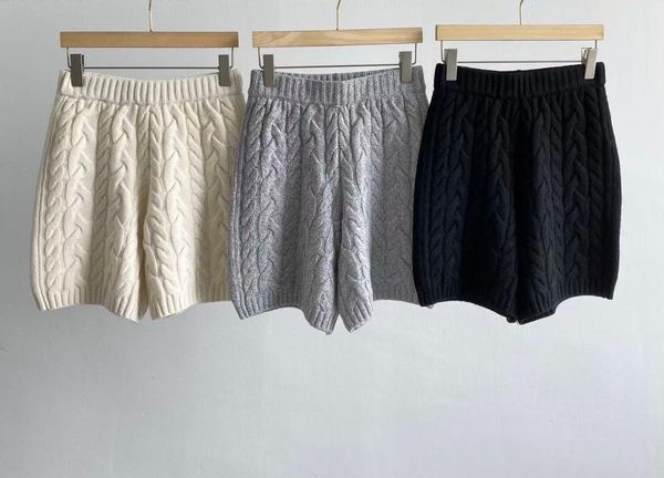 

women's shorts 2021 women fashion loose twist knit wool 0913, White;black