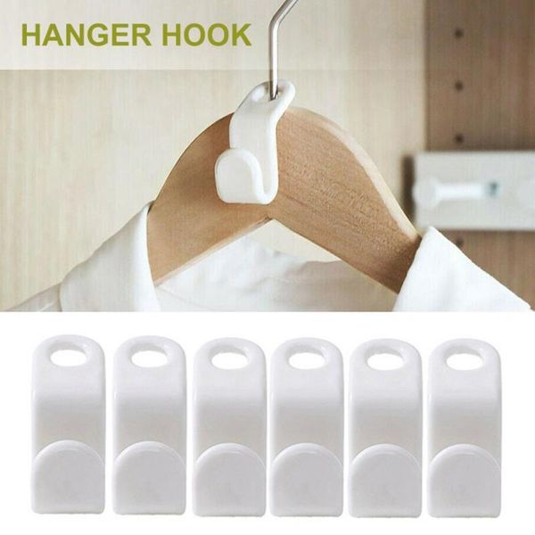 

hangers & racks 50pcs eco-friendly mini clothes hanger connector hooks closet cascading coat bags wardrobe organizer