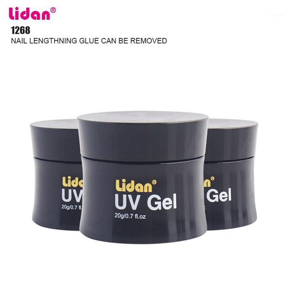 

lidan nail detachable extension glue 20ml uv gel resin does not change color molds and art1, Red;pink