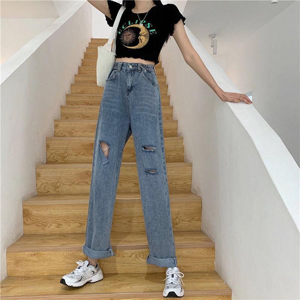 

women's jeans straight for women in 2021, Blue