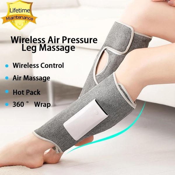 Massaggiatore per gambe wireless Massaggio a compressione d'aria Avvolgimento completo Vene varicose Fisioterapia Massaggiatori elettrici